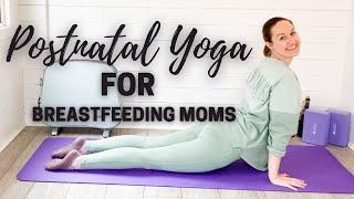 POSTNATAL YOGA FOR BREASTFEEDING MOMS  Postnatal Stretches For Backpain  LEMon Yoga