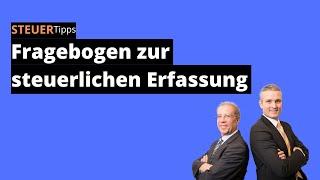 Fragebogen zur steuerlichen Erfassung