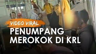 Video Viral Penumpang Merokok di Dalam KRL Acuh Ketika Ditegur Petugas