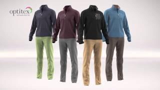 3D Fashion Design Software by Optitex Fleece Pants Rigid Parts Color Ways