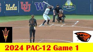 Arizona State vs Oregon State Softball Highlights 2024 PAC-12 Tournament Game 1