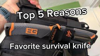  Best Designed Survival Knife Wilderness Bushcraft Gerber Full Tang Serrated Blade Bear Grylls