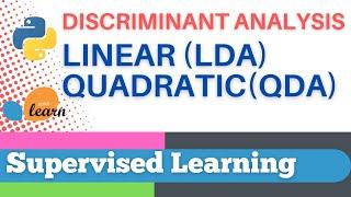 #58 Scikit-learn 55Supervised Learning 33 Linear Quadratic discriminant analysis