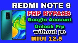 Redmi note 9 frp Bypass without pc  redmi note 9 Google account remove  frp unlock