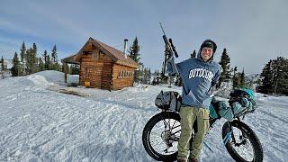 3 Days In An Alaskan Survival Cabin - Camping Hunting and Biking