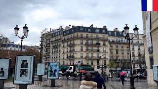 【HDR 4K】Paris Rainy Walk - Porte dItalie through Place dItalie to Place Monge Mar 2024