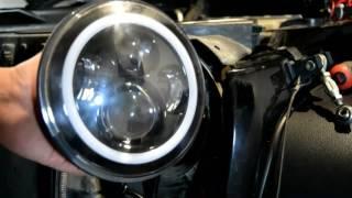 Jeep JK LED projector halo headlight  install