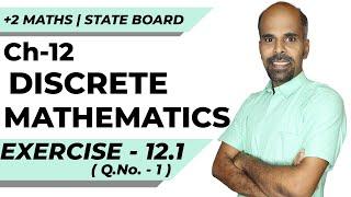 12th  EX. 12.1  Q.No.1  DISCRETE MATHEMATICS  CHAPTER 12  STATE BOARD  RAM MATHS