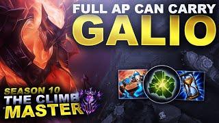 GALIO CAN CARRY LANE CONTROL + GAME UTILITY - Climb to Master Season 10  League of Legends