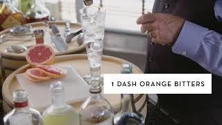 Watch Award Winning Master Mixologist Dale DeGroff Make a Blue Florida Highball Cocktail