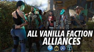 Fallout 4 Sim Settlements 2 Chapter 3 - ALL Vanilla Factions Alliances - Under One Banner quest