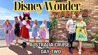 DISNEY WONDER CRUISE  CHARACTERS TIANAS PLACE MARVEL HEROES UNITE  DISNEY MAGIC AT SEA  DAY 2