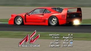 Assetto Corsa hotlap - F40 s3 - Mugello 157.892 live recording