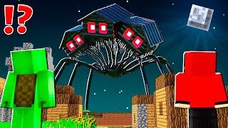 Why Creepy Triple House Head BECAME TITAN and ATTACK JJ and MIKEY ? - in Minecraft Maizen