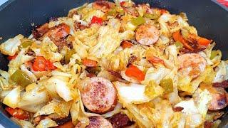 Southern style FRIED CABBAGE  recipe