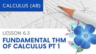 AP Calculus AB Lesson 6.3 Fundamental Theorem of Calculus Part 1