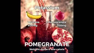 Pomegranates have more potassium than a banana. #superfood #shorts