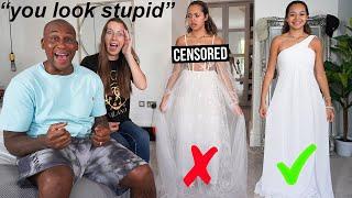 MY STRICT PARENTS RATE & REACT To My WEDDING DRESSES ‍️‍️