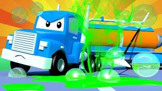 The Vaccum Truck - Carl the Super Truck - Car City  Cars and Trucks Cartoon for kids