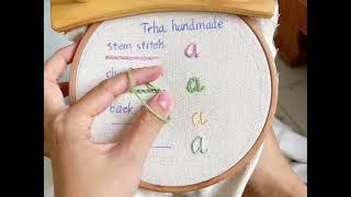 Basic stitches for lettering Những cách thêu chữ đơn giản