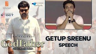 Actor Getup Sreenu Speech  #Godfather Pre Release  Mega Star Chiranjeevi  Salman Khan