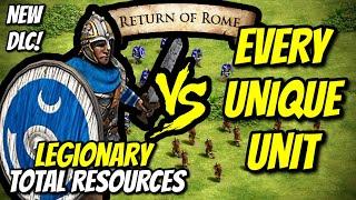 LEGIONARY Return of Rome vs EVERY UNIQUE UNIT Total Resources  AoE II DE