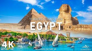 EGYPT 4K UHD - Egypt Aerial Tour  Pyramids Temples and Tombs With Relaxing Music - 4K Video UHD