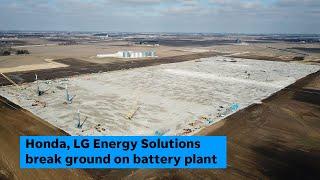 Drone views of HondaLG battery plant
