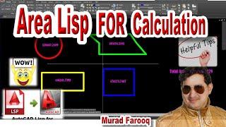 AutoCAD Quick Multi Area Calculation Auto Lisp with one Click Area Calculation Autodesk.