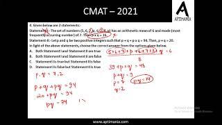 CMAT 2021 Quant P&C Probability No  System T&W TSD and Geometry