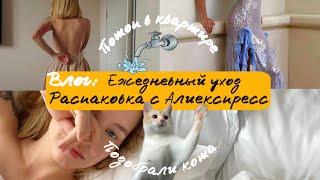 Влог распаковка одежды с AliExpress в три раза дешевле ? Ежедневный уход взяли с улицы кота 