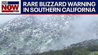 Southern California blizzard warning Powerful storm to bring rain and snow  LiveNOW from FOX