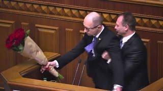 Wüste Schlägerei im ukrainischen Parlament