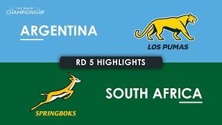 HIGHLIGHTS  ARGENTINA v SOUTH AFRICA  The Rugby Championship 2024