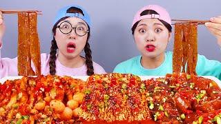 मसालेदार मशरूम मुकबंग DONA Mukbang दोना हिंदी