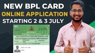 New BPL Ration Card Online Application Starting  2nd and 3rd July 2024