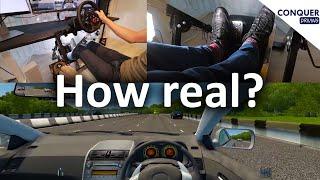 Home driving simulator with steering wheel clutch and gearstick learn the width of your car