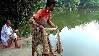 Unbelievable Cast Net Fishing Videos।Catching Lot of fish by cast net। Net fishing videospart-381