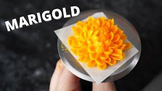 How to pipe marigold flowers  Cake Decorating For Beginners 