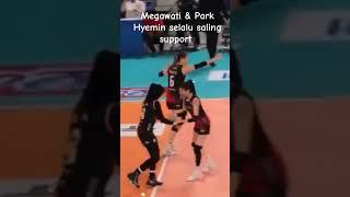 Megawati & Park Hyemin saling support di lapangan #sports #videoshort #shortvideo