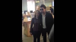 Danila Kozlovsky with fans at the Open-Lib  26042014  Saint-Petersburg