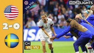USA vs Sweden 2-0 All Goals & Highlights  2019 WWC