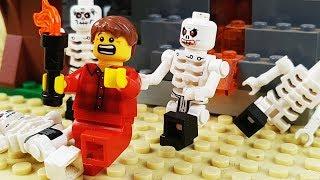 LEGO Halloween STOP MOTION  SKELETON Haunted Attack  LEGO City