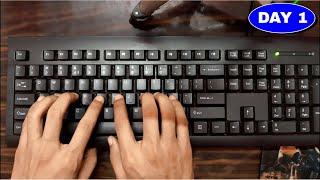 Learn English Typing in 10 Days - Day 1  Free Typing Lessons  Touch Typing Course Tech Avi