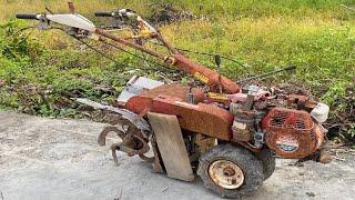 FULL VIDEO Farmer Farm Tiller Restoration  Restore and Repair Rusty Old Ancient Plow