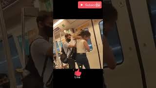 Girl vs Boy fight in Delhi metro over zara t-shirt #shorts