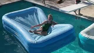  Kids Turn Inflatable Pools into Boats - Ultimate Fun & Diving Board Adventures