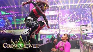 Kairi Sane assaults Bianca Belair in jaw-dropping return WWE Crown Jewel 2023 highlights