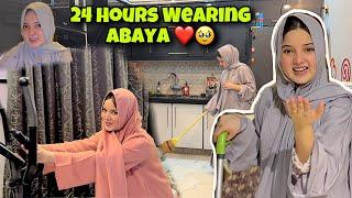 24 Hours Wearing Abaya Challenge ️  Rabeeca khan 