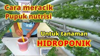 Cara meracik pupuk nutrisi tanaman hidroponik